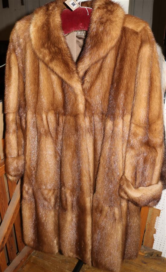 Blonde mink coat